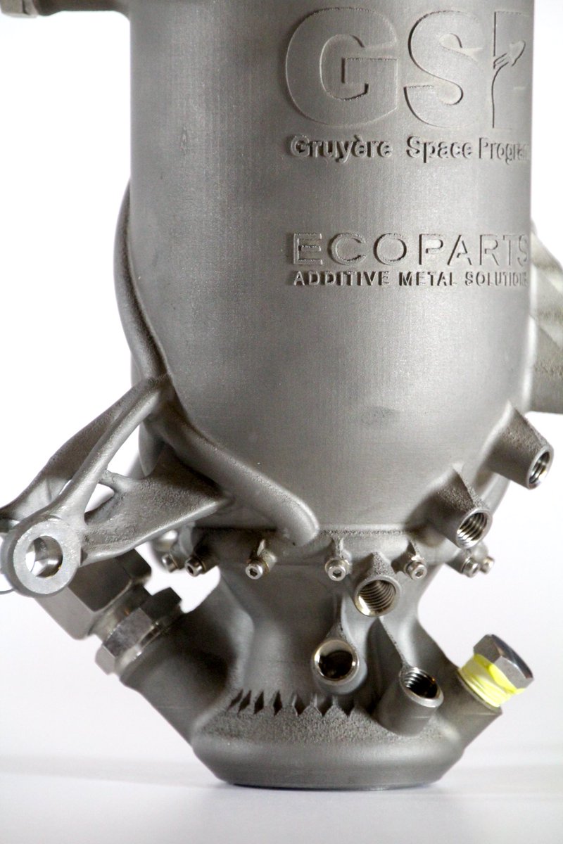 GruyereSpace's tweet image. Starting regen engine tests! 🚀 

Goodbye copper, hello sleek liquid-cooled design for Colibri&apos;s long burns. Ready for a trial by fire! 🔧🔥 #EngineTest #hopper