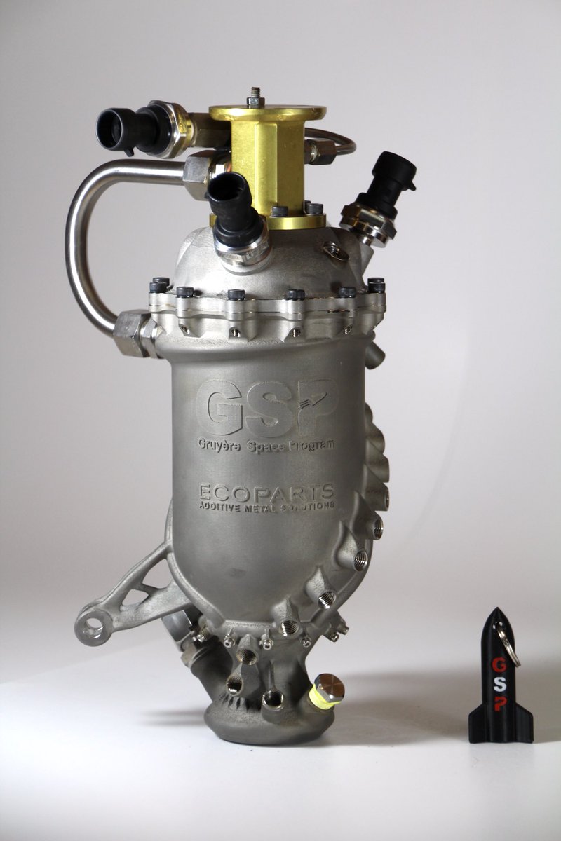 GruyereSpace's tweet image. Starting regen engine tests! 🚀 

Goodbye copper, hello sleek liquid-cooled design for Colibri&apos;s long burns. Ready for a trial by fire! 🔧🔥 #EngineTest #hopper