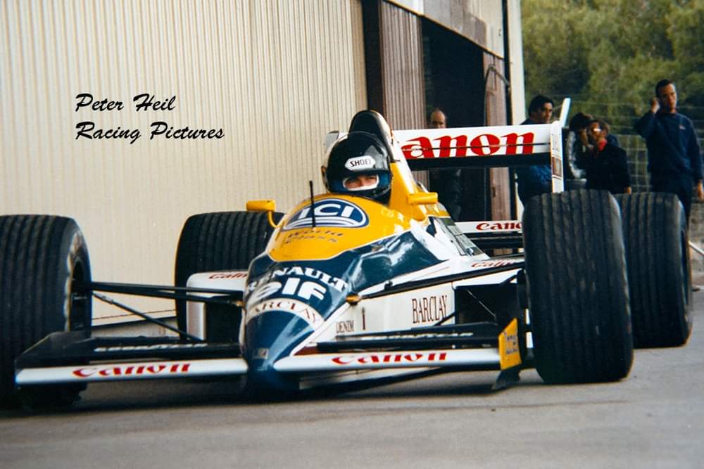 James Hunt testing a Williams FW 12 Renault V10 at Le Castellet december 1989. #F1 #PeterHeilRacingPictures