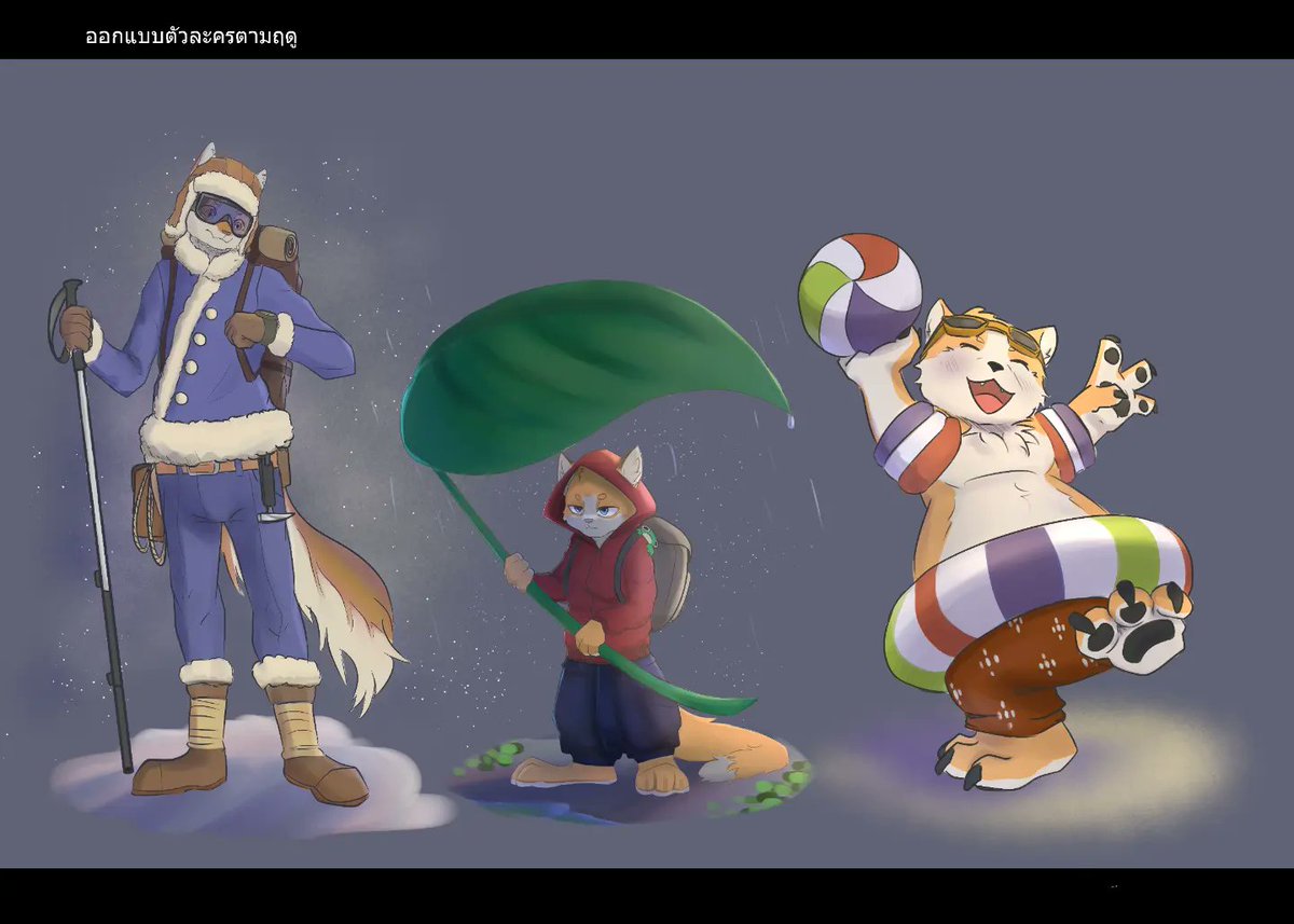 Dergin_P's tweet photo. Seasonal character design 
#artwork #seasonart #illustration #characterdesign https://t.co/xT5aQIh2Yt