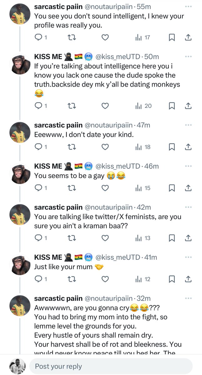 Donsarkcess's tweet photo. They argued, insulted, cussed each other and later apologized and followed each other back 😂😂. 

Only guys can do this unlike the other gender 😂😂😂 https://t.co/tYZz4J3OYg