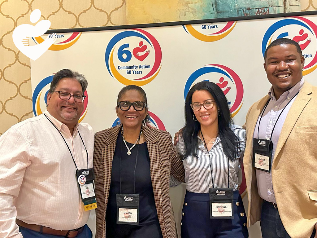 NCCommAction's tweet photo. VEGAS - Thank you, Community Action Partnership National Office Management and Leadership Training Conference! Pictured: Edi Palau, Sharon Goodson, Krystina Dillard, and Frankie Miller
#NCCAA
#MLTC24
#CommunityActionWorks
#WeR1000Strong
#CommunityAction60th https://t.co/3pton1rFas