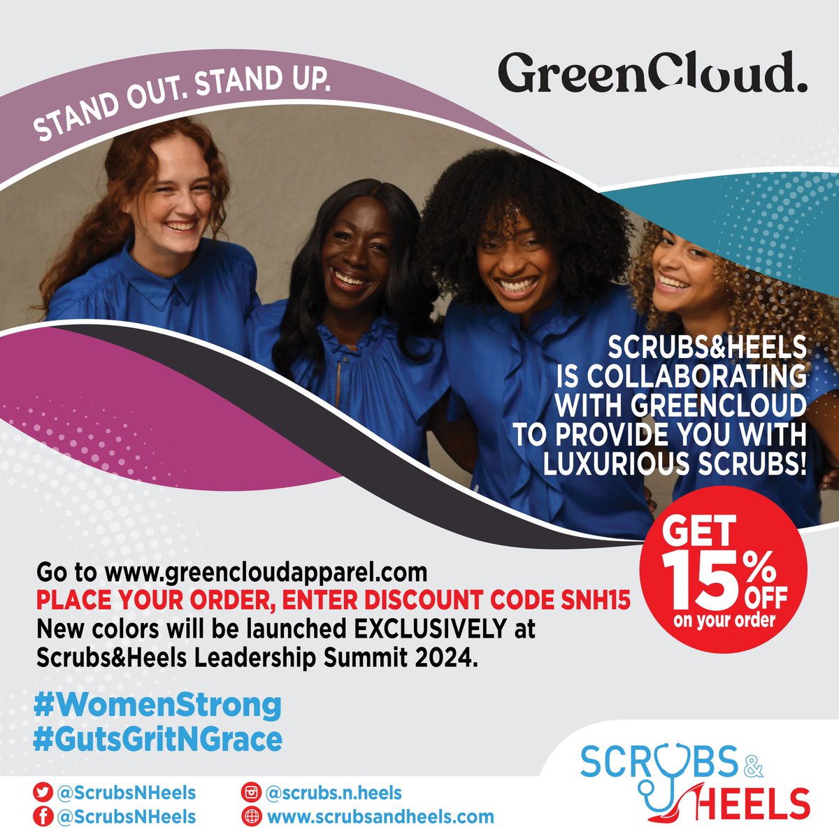 ScrubsNHeels's tweet photo. ๐#StandUpStandOut w our discount #SNH15
๐ซถ๐พWe partnered w 2 women-owned CEOs focused on #empowering #WomenInGI to express themselves through their own #style from the endo suite to the podium to the c-suite
@greencloudappa1
@StyleDoctors
#YouDoYou #GutsGritNGrace #FundedNFab https://t.co/l4QM2eb92L
