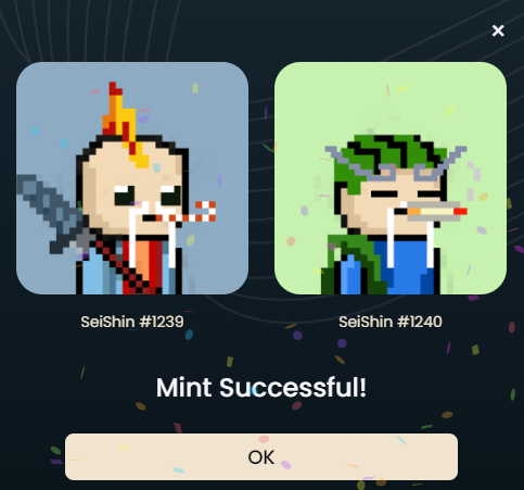LFG!Minted 4 <a href="/Seishin_nft/">Seishin</a>