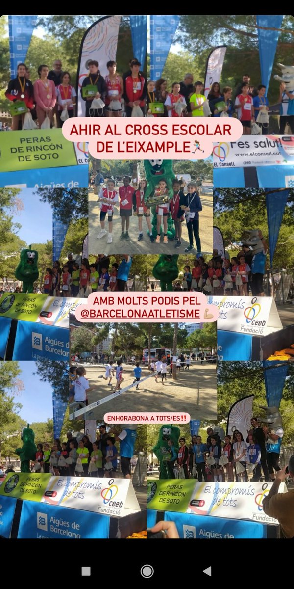 Les nenes i nens de l'Escola van participar al Cross de l'Eixaample, amb molts podis. Enhorabona!