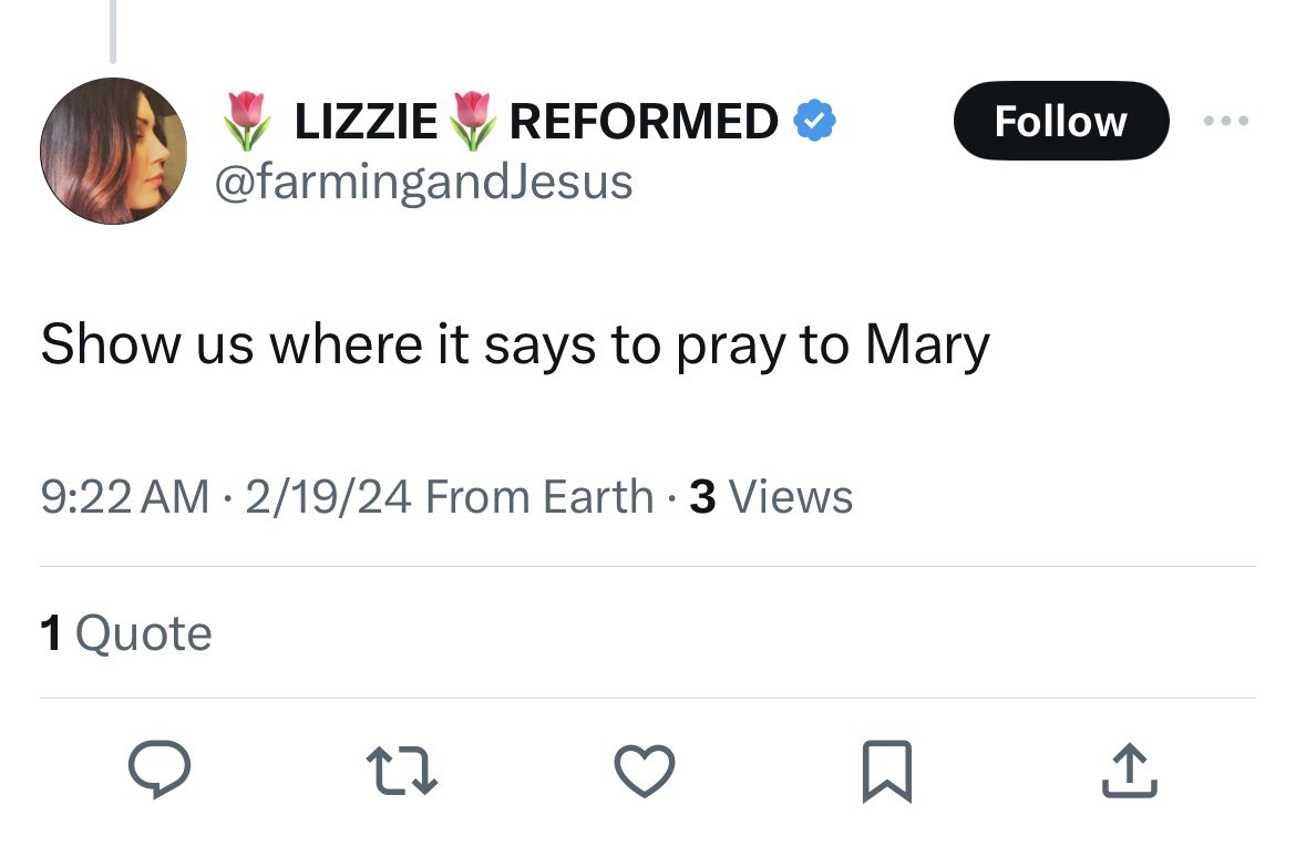 Burgess7281975's tweet photo. You do realize the Sub Tuum Praesidium predates the Canonization of the NT by likely at least a Century right?

The Title of Theotokos (God Bearer) was assigned to the Mother of God at the Council of Ephesus in 431.

(1) As to Marian Veneration in Scripture:

 (A) Marian Typology in the Old Testament

⁃Genesis 3:15 “I will put enmity between you and the woman”

⁃Kings 2:19-20 (Solomon institutes office of Queen Mother)

⁃Psalms 45:9 “at your right hand stands the queen in gold at Ophix”

⁃Psalms 45:13 “the daughter of the king . . . with gold woven robes”

⁃Isaiah 7:14 “a virgin shall conceive and bear a son”

⁃Luke 1 (compares Mary with the Ark of the Covenant - verse 35 with Numbers 9:15, verse 44 with 2 Samuel 6:14, verse 43 with 2 Samuel 6:9, verse 56 with 2 Samuel 6:11)

(B) Mary Hailed as “Mother of Our Lord”

⁃Matthew 1:23 “virgin shall . . . bear a son . . . shall be called “Emmanuel””

⁃Luke 1:35 “child to be born will be called holy, the Son of God”

⁃Luke 1:43 “the mother of my Lord”

⁃Galatians 4:4 “God sent forth His Son, born of woman”

⁃John 19:27 “Behold your mother.”

(C) Mary As Intercessor

⁃John 2:1 (IHS works Miracle at Cana at Mary’s request)

⁃See also Acts 1:14; 1 Timothy 4:16; Hebrews 4:16

(D) Marian Assumption prefigured in OT and supported in NT

⁃Genesis 5:23-24 (Mary’s Assumption prefigured through Enoch’s assumption)

⁃Apocalypse of Saint John 12:1-12 (Woman in Heaven clothed with the sun, the moon under her feet, wearing a crown of twelve stars)

(E) Mary’s Uniqueness in Creation

⁃Genesis 3:15 (Total opposition to satan)

⁃Luke 1:28 “Hail, full of Grace”

⁃Luke 1:42 “blessed are you among women and blessed is the fruit of your womb”

⁃Luke 1:48 “behold, henceforth all generations will call me blessed”

(2) Regarding Intercessory Prayer

Many protestants conflate “prayer” with worship.  

It’s not.  Prayer means literally “to ask or petition.”

Parties to litigation indeed “pray” to civil courts for relief.

Intercessory Prayer is referenced at least as far back as 1 Kings 13:6.

Even the Lord’s Prayer references our forgiveness for those who trespass against us.  Paul exhorts us to pray for others (in Ephesians 6:18), prays for Onesiphorous (2 Timothy 1:16-18), James exhorts the same (James 5:16) and IHS does this repeatedly (John 17:9 inter Alia).

Saints aren’t dead.  Archangels Raphael, Gabriel, and Michael are most definitely Saints and most definitely not dead.

Elijah and Moses appeared with IHS at the Transfiguration (Mark 9, Luke 9, Matt 17) and that Jesus promised Saint Dismas Eternal Life that very day of his Crucifixion (Luke 23:43).

Saints are alive

⁃Wisdom 3:1-7 “souls of the righteous are in the Hand of God . . . they will shine forth”

⁃Matthew 17:1-5 (Transfiguration: Jesus speaks with Moses and Elijah)

⁃Mark 12:26-27 “God of Abraham . . . Isaac . . . Jacob . . . not God of the dead but God of the living”

⁃Apocalypse of Saint John 7:15 “they are before the throne of God and serve Him day and night”

⁃Luke 23:43 “Amen, I say to you today, you will be with me in paradise.”

⁃Luke 20:38 “and He is not the God of the dead but the God of the living, for to Him all are alive.”

See also

⁃Matthew 22:30-32
⁃Matthew 27:52-53
⁃Mark 9:4
⁃Luke 9:30-31
⁃Luke 15:17
⁃Luke 16:19-31
⁃John 12:25-26
⁃John 17:3
⁃Romans 8:26-27
⁃1 Corinthians 13:9-12
⁃1 Corinthians 15:42-43
⁃2 Corinthians 3:18
⁃Philippians 3:20-21
⁃1 Thessalonians 3:13
⁃1 Thessalonians 5:9-10
⁃2 Thessalonians 1:10
⁃1 John 3:2
⁃Revelation 6:9-11
⁃Revelation 7:9-17
⁃Revelation 14:1-5
⁃Revelation 16:6

#CatholicTwitter