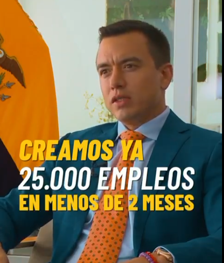 MartinezMolinaM's tweet photo. Presidente @DanielNoboaOk, ¿Y la fuente, las fotos o el video de estos datos de generación de 25.000 empleos? 

#Ecuador #NoboaEsLassoRecargado #MiVotoEsNo https://t.co/yJGXhS89wB