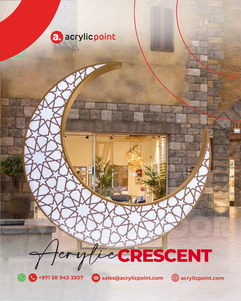 acrylic_point's tweet image. Heighten your space with our acrylic crescent, a beacon of positivity and spirituality this divine season. 

Whatsapp +971589433307 to find your best product .

#AcrylicPoint #crescent #acryliccrescent #customacrylic #acrylic #acrylicbox #products #dubai #uae