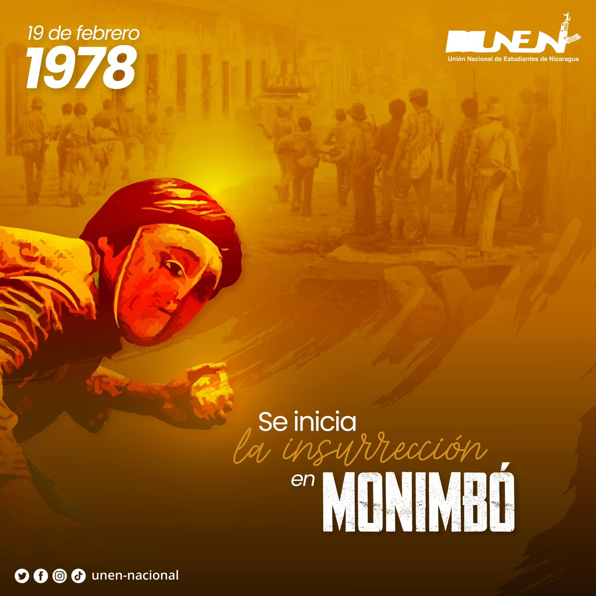 El 19 de febrero de 1978, inició la insurrección del barrio Monimbó en la ciudad de Masaya, que marcó un hito en la historia del movimiento revolucionario y la lucha libertaria por #Nicaragua. 🇳🇮

#4519LapatriaLaRevolución