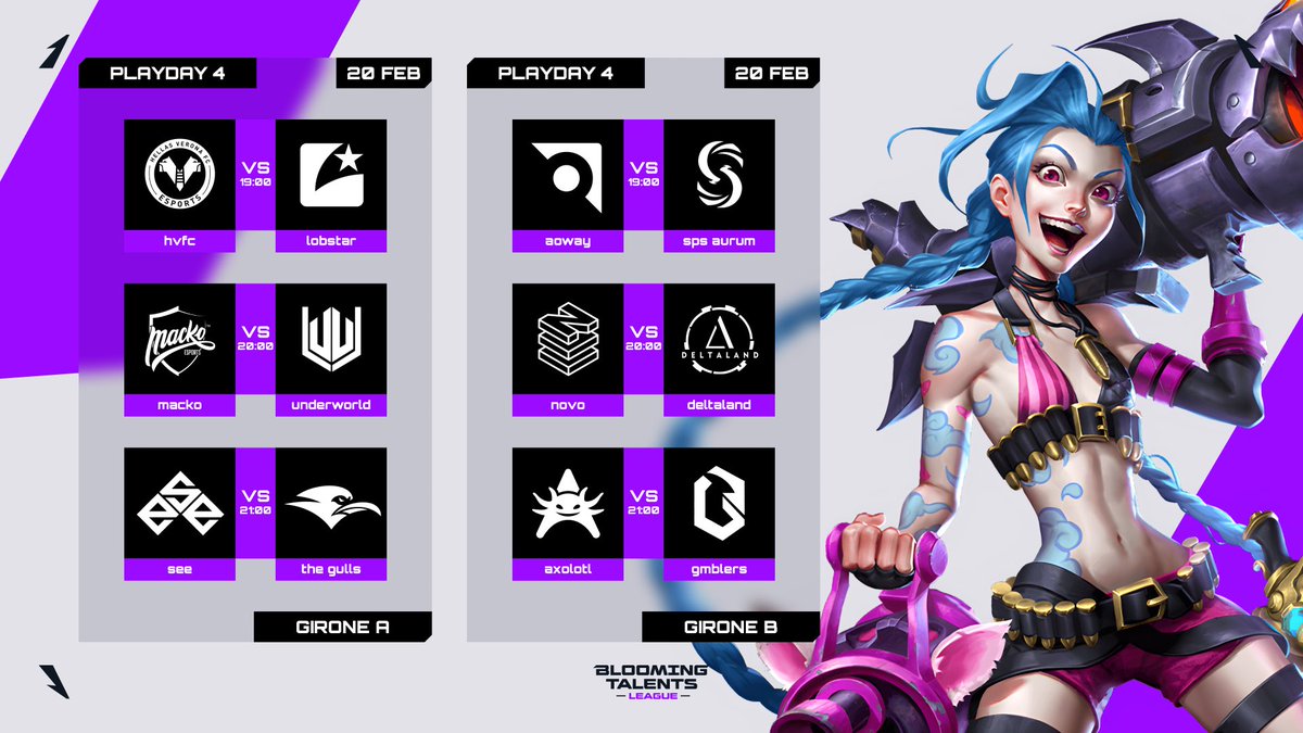 🗓️ BTL LOL | PLAYDAY 4️⃣

Domani sera live dalle 18:30 insieme a <a href="/Vischio_AB/">Vischio || Andrea Buzzao</a> e @revilvage con la 4ª giornata 🔥

#BTL #BloomingTalentsLeague #circuitotormenta #leagueitalia | <a href="/league_italia/">League_Italia</a>