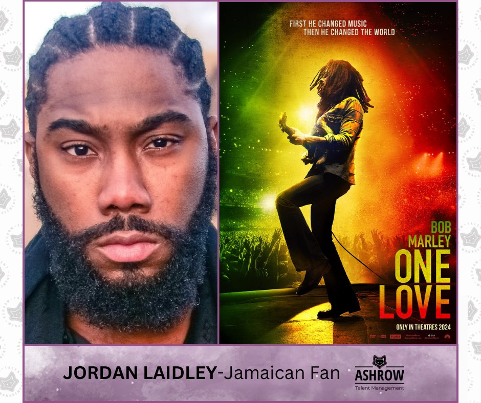 You can see JORDAN LAIDLEY in Bob Marley One Love in Cinemas Now!
Great work Jordan, what a fab project to be part of, looking forward to seeing it 💜🦊
#BobMarley #OneLove #BobmarleyOneLove #Ashrowian #FilmActor #Actor #ScreenActor #ProudAgent #Agent #AshrowTalentManagement #ATM