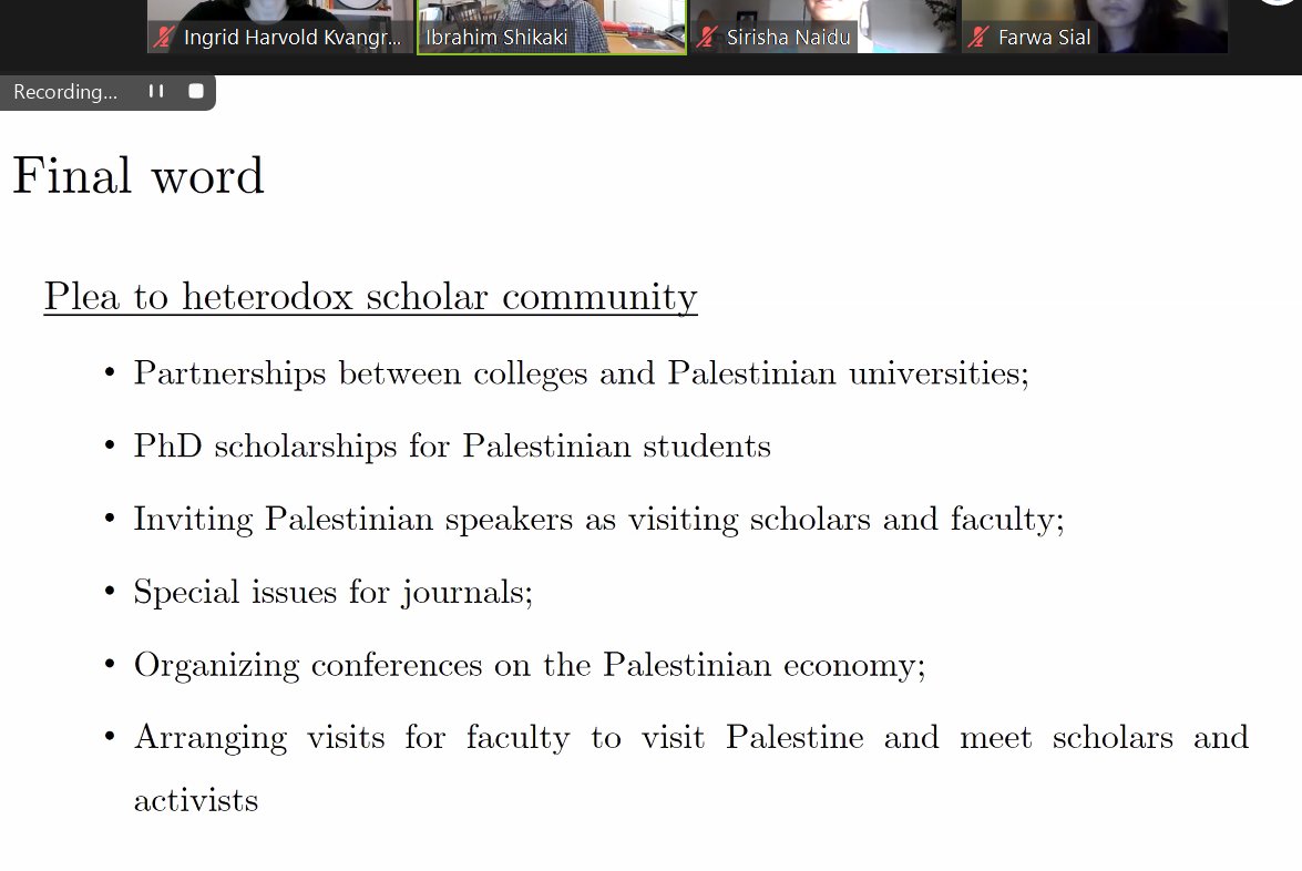 Ibrahim Shikaki makes a plea to the heterodox community regarding Palestine @hetecon