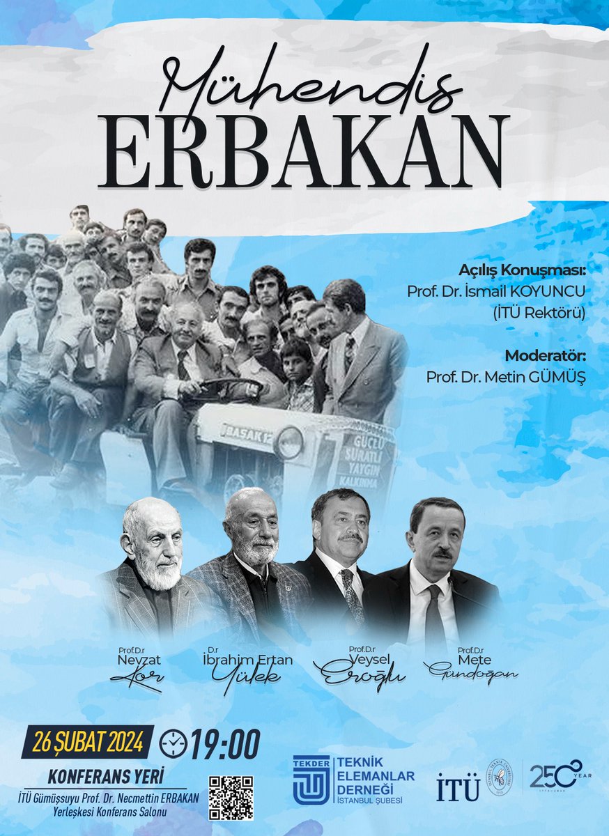 mtgundogan's tweet photo. 26 Şubat, Saat 19.00'da 
İstanbul Teknik Üniversitesi
Prof. Dr.  Necmettin Erbakan Yerleşkesindeyiz.
Bekleriz...
@tekderistanbul @TEKDERGM https://t.co/CUUHDKlnyr