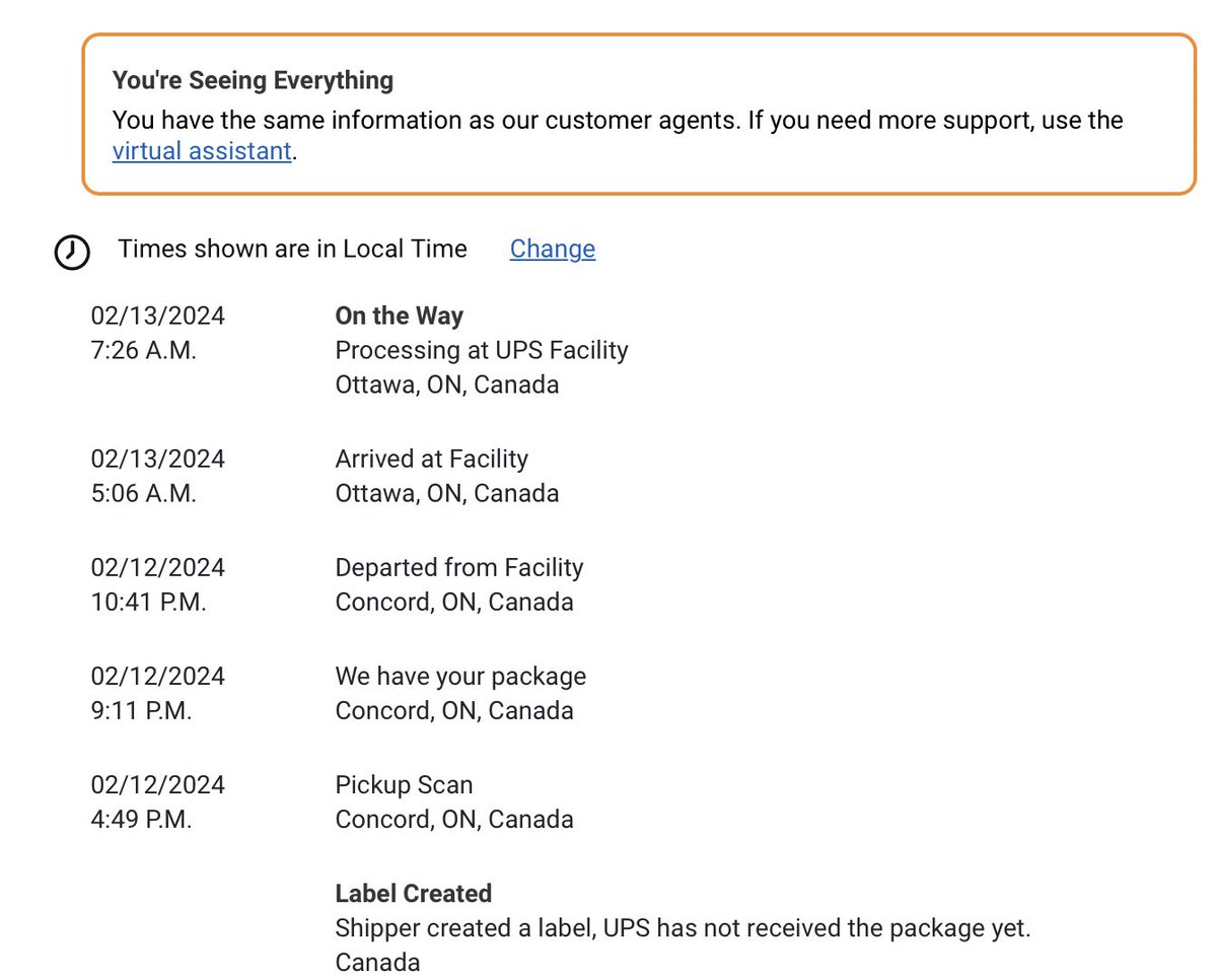 DeshmukhAman's tweet photo. @UPS_Canada @UPS I sent my package on 12th Feb and it hasn't been delivered yet. There's been no progress since 13th Feb. This is a time sensitive package and was sent via UPS Expedited, so I'm concerned - what's the issue here? When can I expect delivery? https://t.co/gGQyk4MGzv