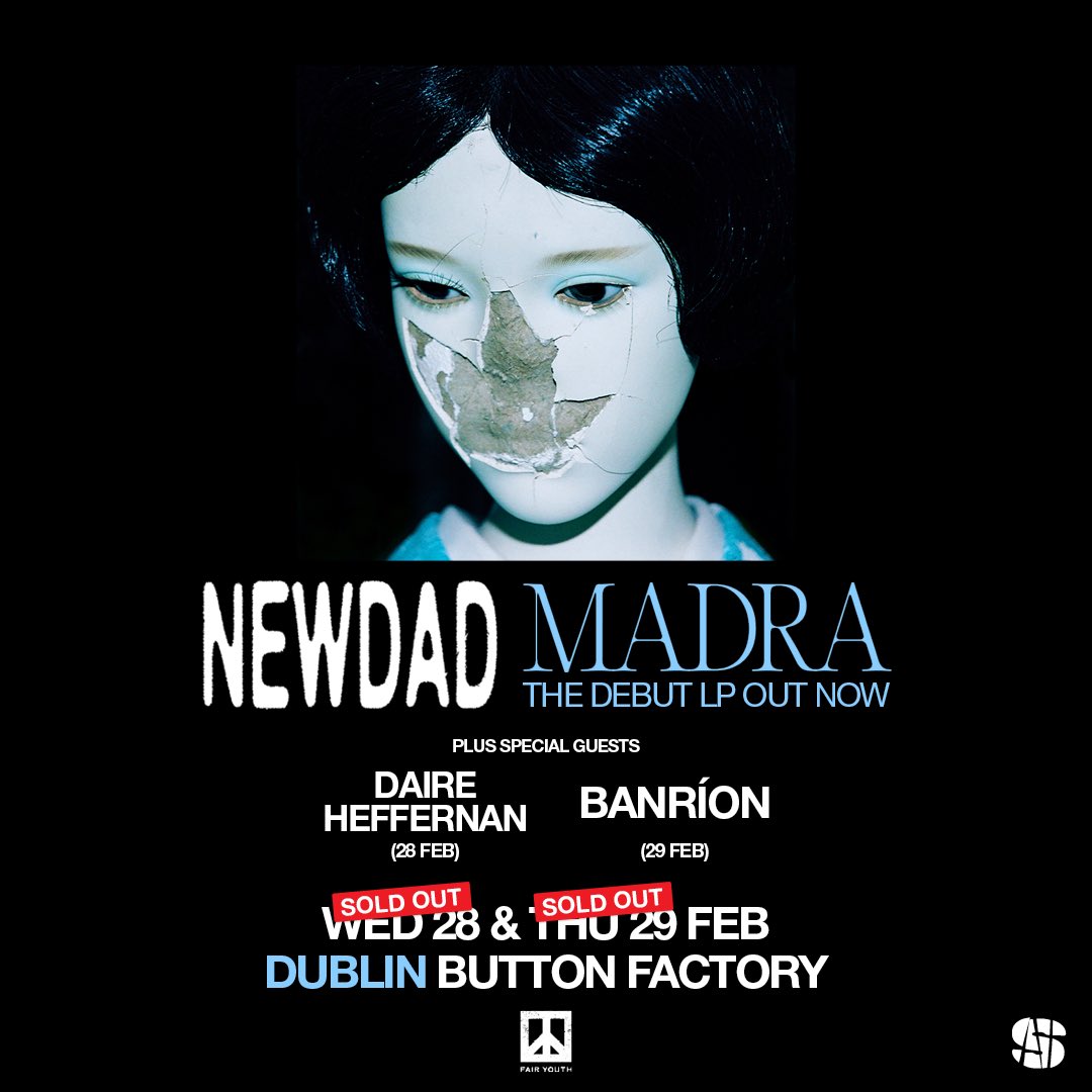 YEAAHHHHH GIRLS i'll be supporting @NewDad at their sold out show in the button factory feb 28th WHICH IS SO COOL AND WE'RE ONLY BUZZIN X cant wait to see yis all there mwah 🫀🫀🫀🫀🫀