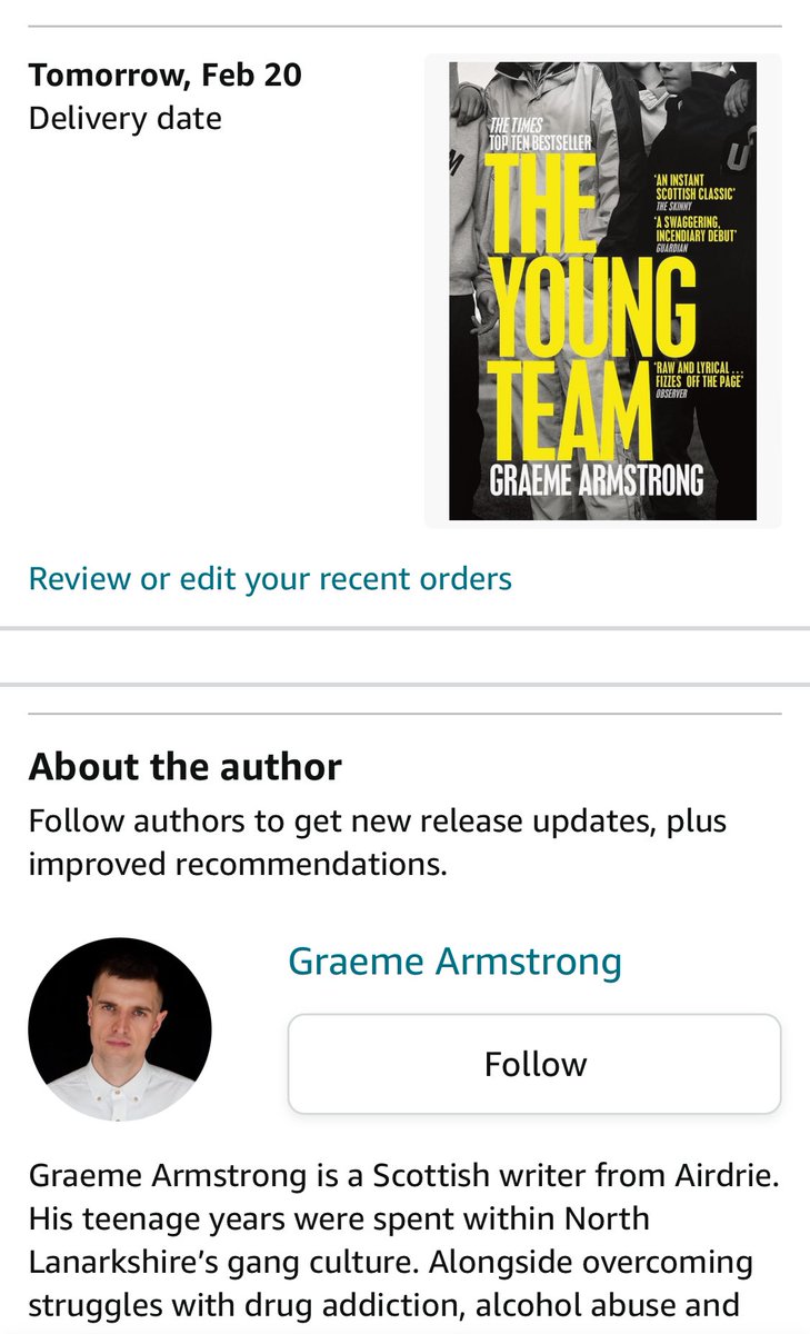 My next read .... looking forward to the delivery @G_Armstrong21