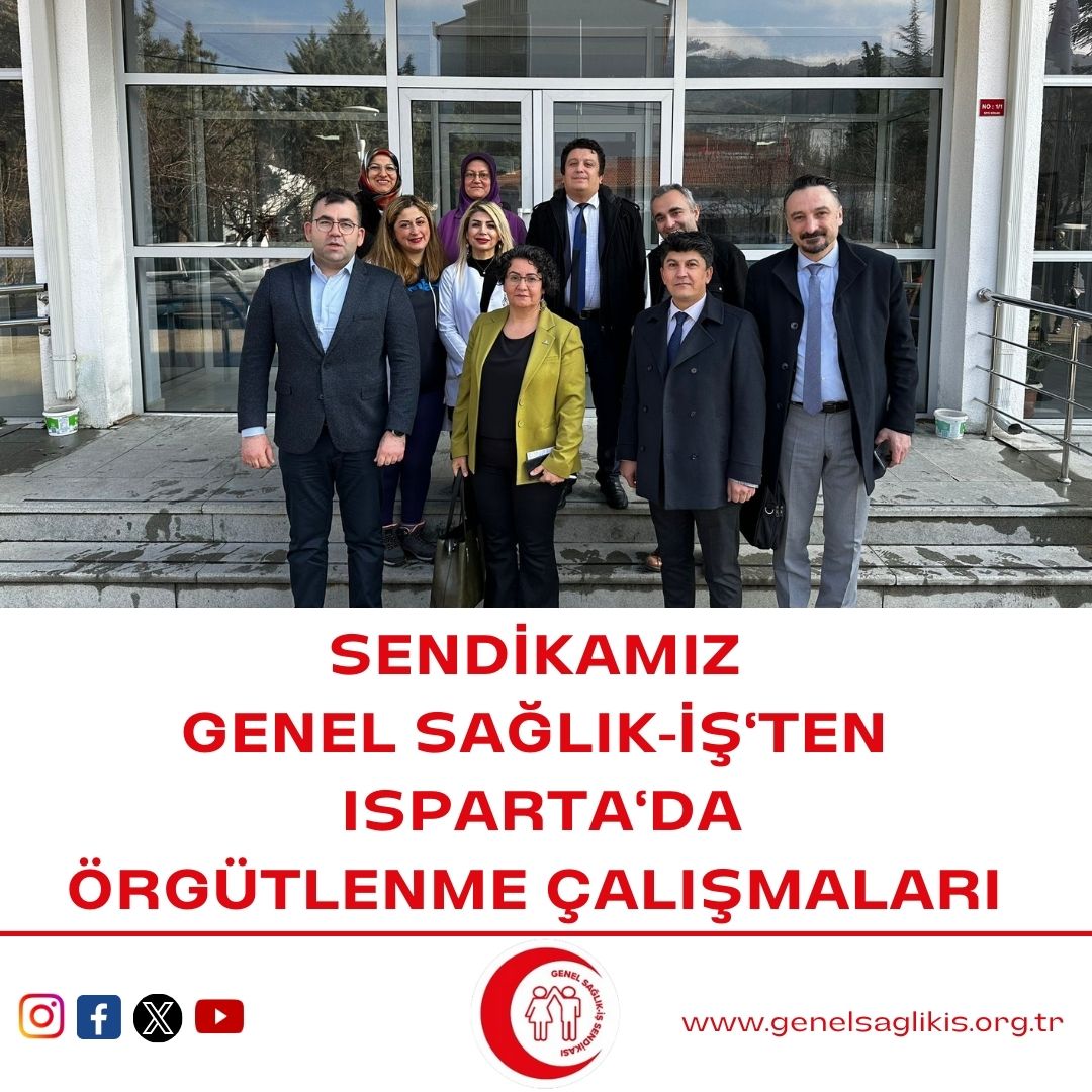 Sendikamız Genel Sağlık-İş, Isparta’da örgütlenme çalışmalarını hızla sürdürmeye devam ediyor.

Isparta’da Sendika Okulu Eğitimlerinin gerçekleşmesinin ardından yapılan örgütlenme programında Genel Sağlık-İş Genel Merkez Yönetim Kurulu Genel Hukuk ve TİS Sekreterimiz Yalçın