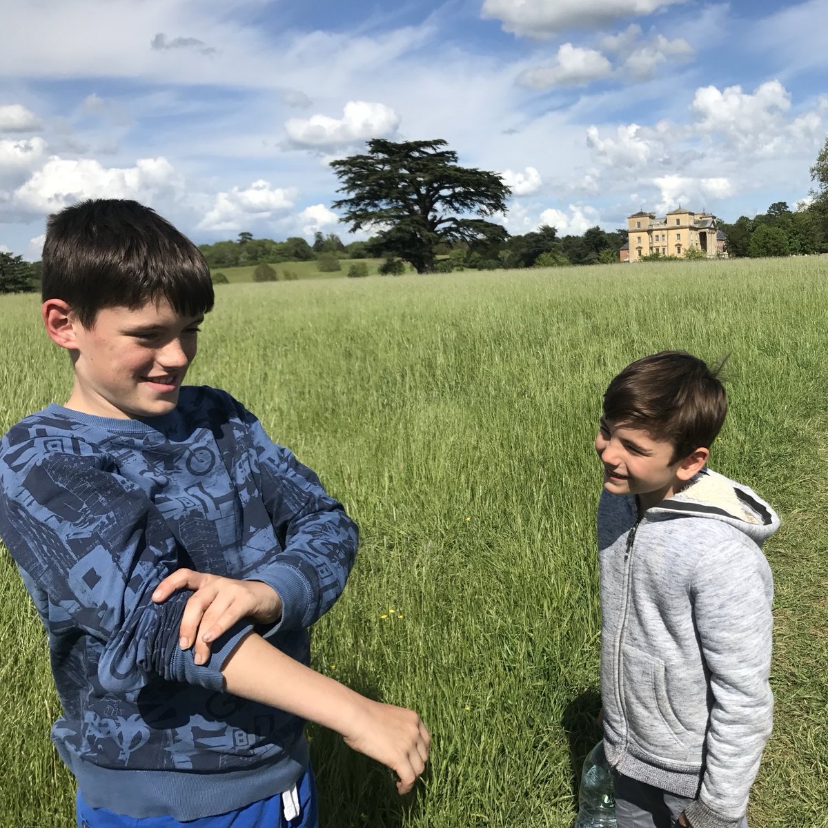 A photo from ⁦@NTCroome⁩ 2017 in my memories today. Memorable because we told them it was a fun day at out at an aircraft museum. We arrive … Son2, suspiciously eyes car park sign: “Is this National Trust?” Why do you ask? “I recognise the font”