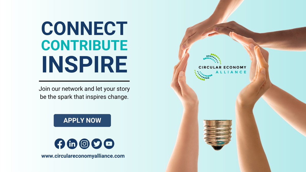 Join our community and share your story to inspire the next leap in the #GreenRevolution. Connect with #experts and #peers to tackle pressing global challenges together. 
Know more &amp; apply today! circulareconomyalliance.com/join-our-netwo…