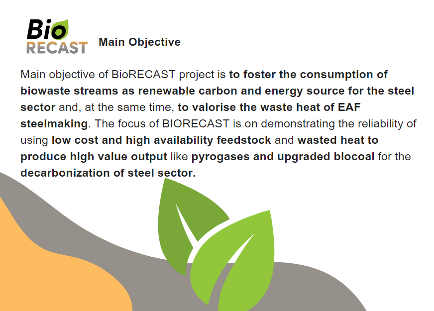 biorecast79185's tweet photo. 🌿 Explore the objectives of the BioRECAST project, where our mission is to repurpose residual organic waste into a transformative resource for the steel industry, utilizing the technique of slow pyrolysis. 🌱🌍
#GreenSteel #SustainableFuture #pyrolysis #RFCS #Biocoal #BioRECAST https://t.co/AV7LdQGyac