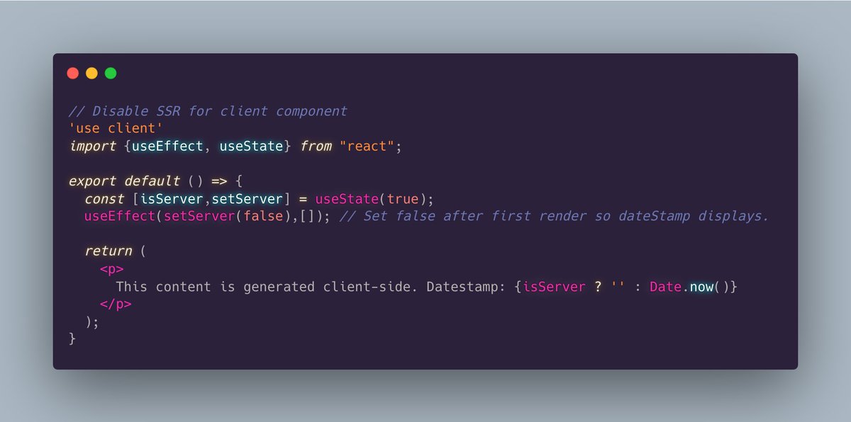 housecor's tweet image. Four interesting points about React Server Components:

1. All components are server-side rendered (SSR) by default, (even client components!) SSR renders two things:
- HTML (yes even components marked &apos;use client&apos;)
- A virtual DOM representation that re-hydrates the HTML on the…