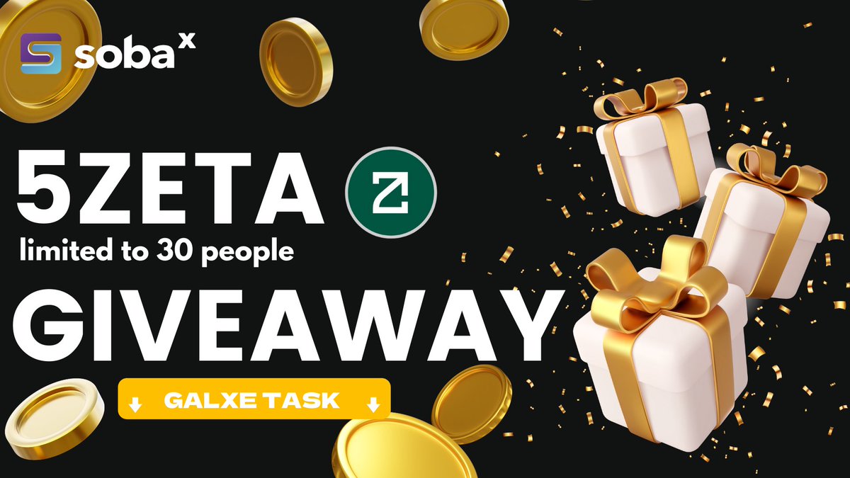 🎁SOBAX Update Campaign🎁 SOBAX Monthly Task (February) has been released. Complete the tasks in your #Galxe space account and win the ＄ZETA lottery🚀　 ▼Application method▼ ① Follow SOBAX on Galaxy ② Complete SOBAX tasks in Galaxy galxe.com/SPpG6mVruiU8jg… ▼ Deadline