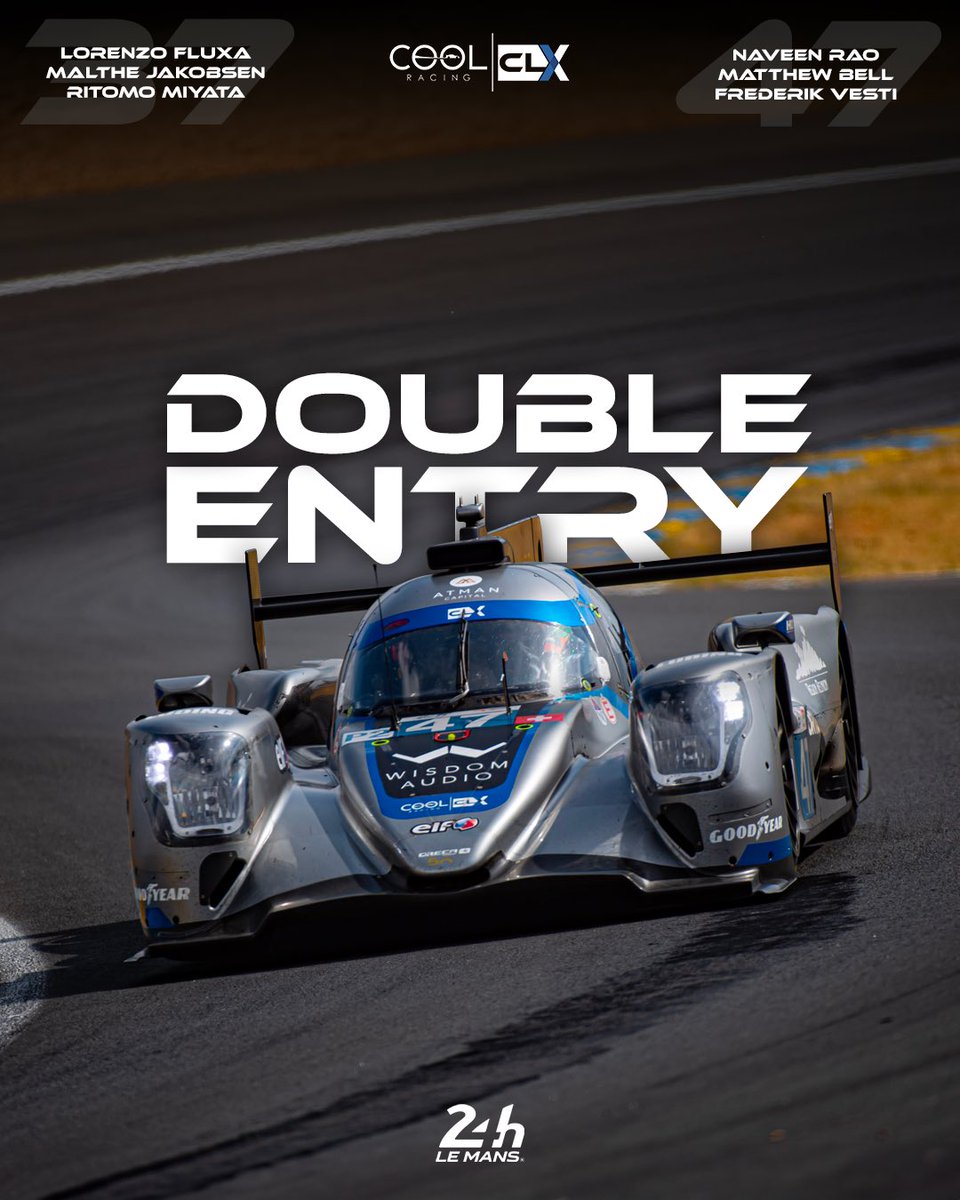 We’re very excited to confirm a 2nd entry in the LMP2 class for this year’s <a href="/24hoursoflemans/">24 Hours of Le Mans</a> 

Teaming up on car #37, L.Fluxa, M.Jakobsen and R.Miyata are set to fight for the LMP2 crown. 
On car #47, N.Rao, M.Bell and F. Vesti will complete our LMP2 assault in Pro/Am category.