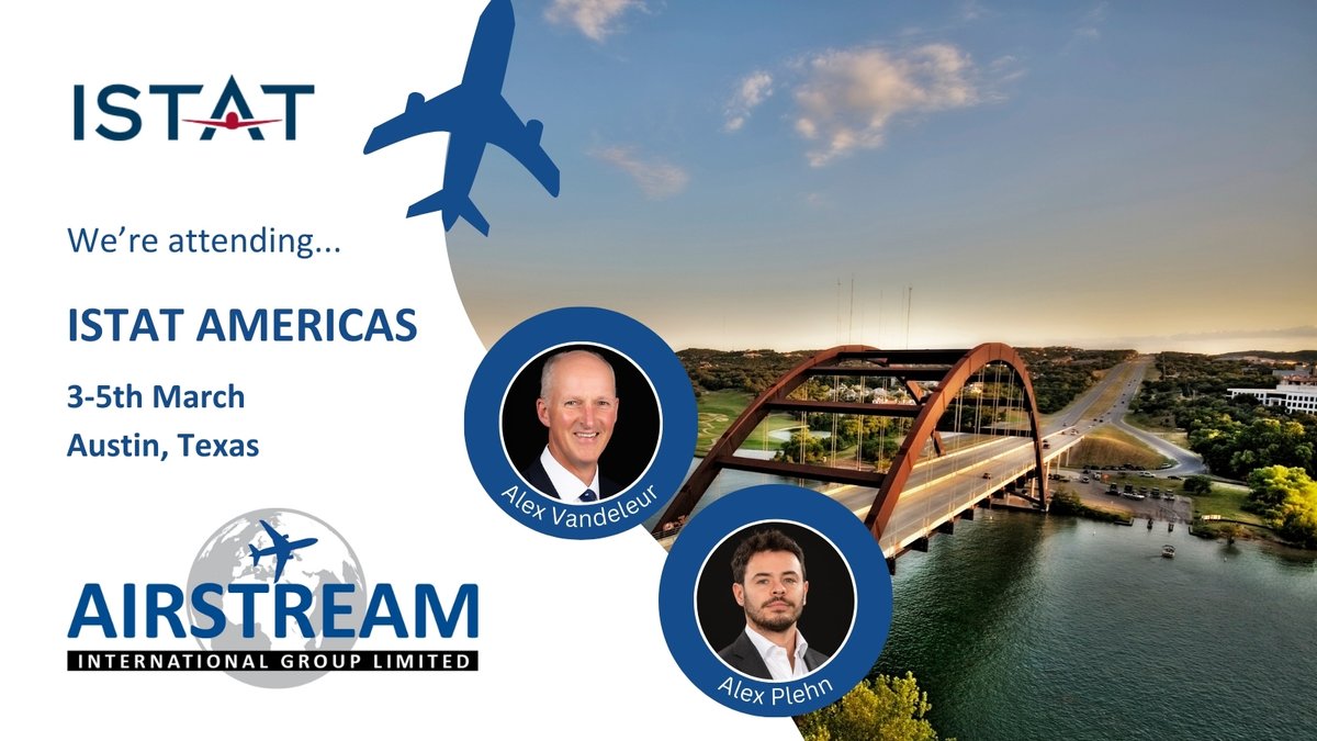 Airstream's Alex Vandeleur & Alex Plehn will be attending ISTAT AMERICAS 3-5 March - please contact enquiries@airstream.aero if you would like to arrange a meeting. They look forward to seeing you there! #ISTATEvents #ISTATNetwork #ISTATAmericas #aviationnetworking