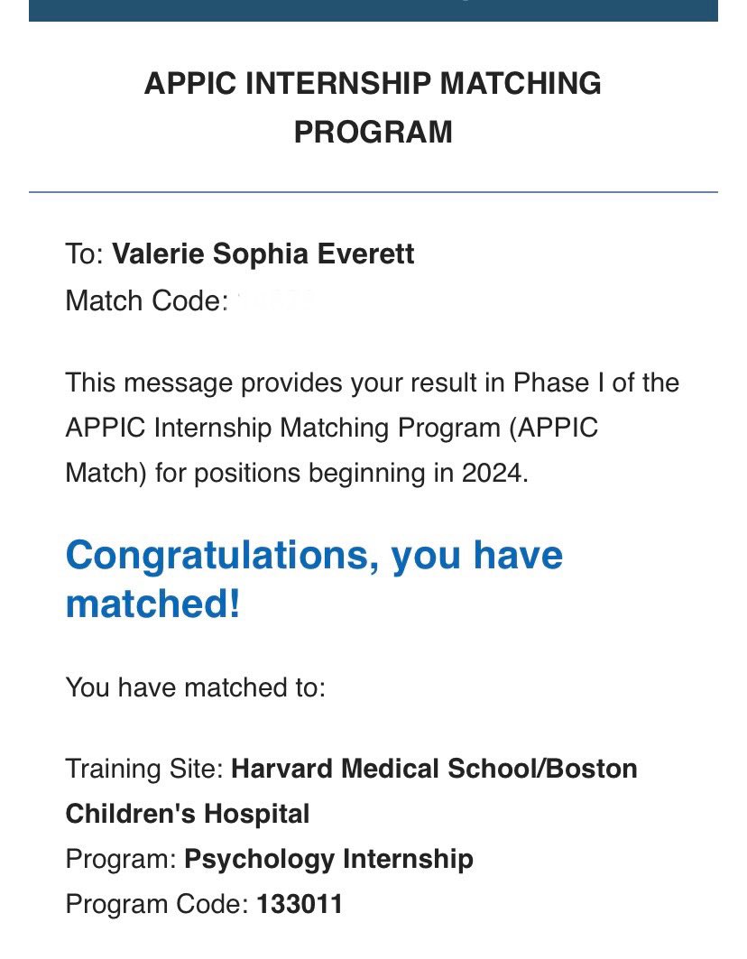 Valseverett's tweet photo. Feeling unbelievably excited and slightly unhinged to match at my top site for internship, Boston Children’s Hospital! 🎉

S/o to the many humans who helped get me here, and through such a tough app process. I’m shipping up to Boston! #APPICMatch https://t.co/J0JFzbtqTM