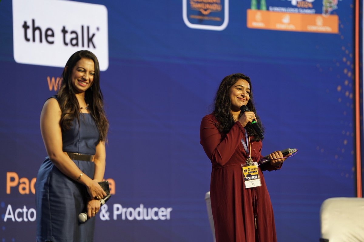 📸 Captivating snaps from an enriching session organized by 'the talk' featuring the multi-talented Padmapriya, Actor, Dancer, and Producer at the Jubilant TamilNadu Global Expo &amp; Knowledge Summit 2024! 

🔥 #JubilantTamilNadu #GlobalExpo #KnowledgeSummit