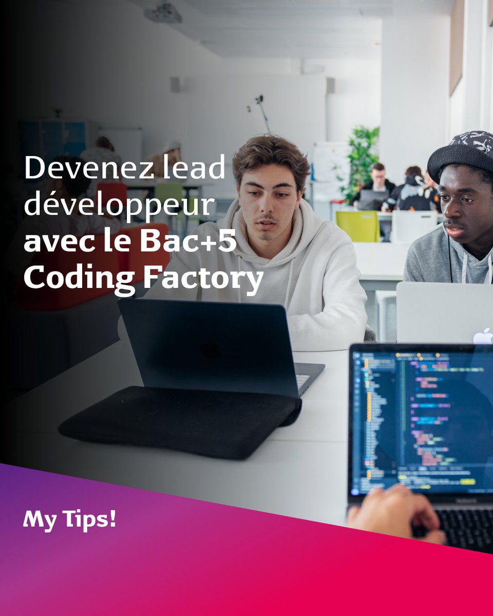 CodingEsieeIT's tweet image. Vous êtes intéressé par notre Bac + 5 Lead Dev ?🧑‍💻

La Coding Factory vous le présente ! 🌟

Pour en savoir plus → codingfactory.fr

#code #leadev #dev #codingfactory #bac5