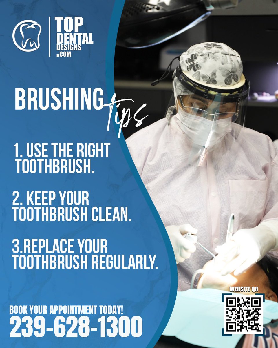 mydentaldesigns's tweet image. Let’s check some tips to get your teeth 🦷 clean!🌟
#teethtip #swfldentist #brushyourteeth