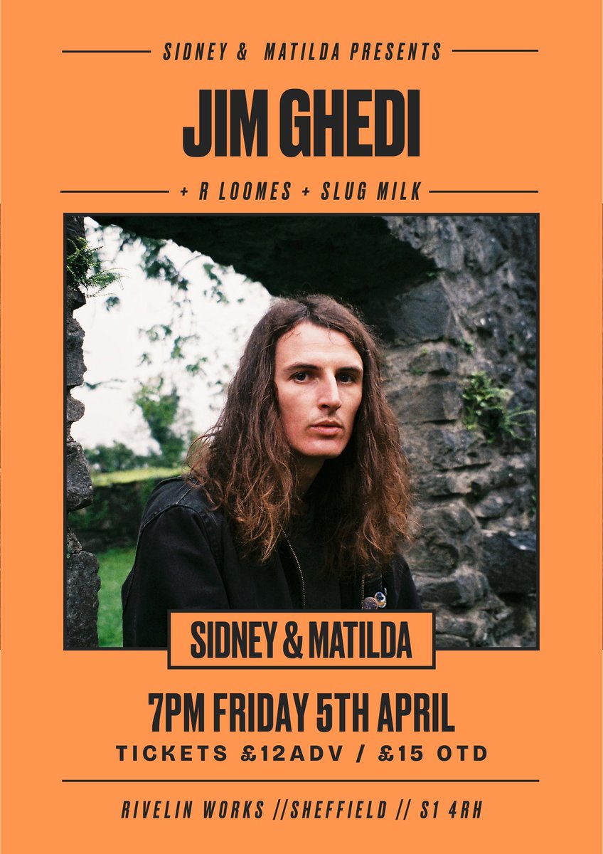 Sheff show with full band on 5th April at @sidneymatilda alongside mega pals R.Loomes & Slug Milk ✨🖤 Ticket link in bio☝️