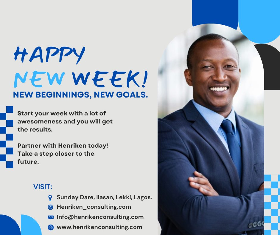 Henriken_Consul's tweet photo. Come what may, Henriken Consulting promises to always deliver the best of services and this week is no exception. It's a new week, there are new steps to be taken.

#serviceprovider #studyabroad #study #internationalstudents #internationalexams #HR #cipmtraining  #mentorship https://t.co/v4ZwGLTHyo