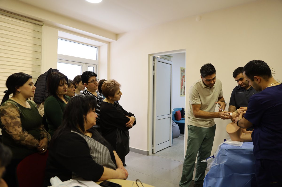 Training of obstetrician-gynecologists and midwives from six provinces of #Armenia in #emergency obstetric care continues. Sixty nine medical workers are already trained.