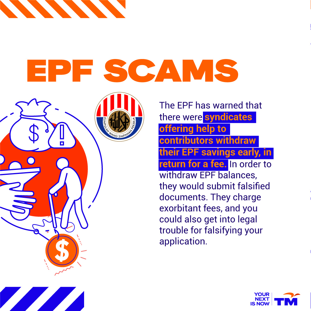myTMgroup's tweet photo. Here are some other common scams in Malaysia for which you need to watch out. From phishing and fake romances to shady tech support, scammers are crafty in their efforts to obtain your money and personal data.
#ScamSmart #TMScamAlert #JanganKenaScam #TakNakScam #NSRC https://t.co/XVkwBPtvnb