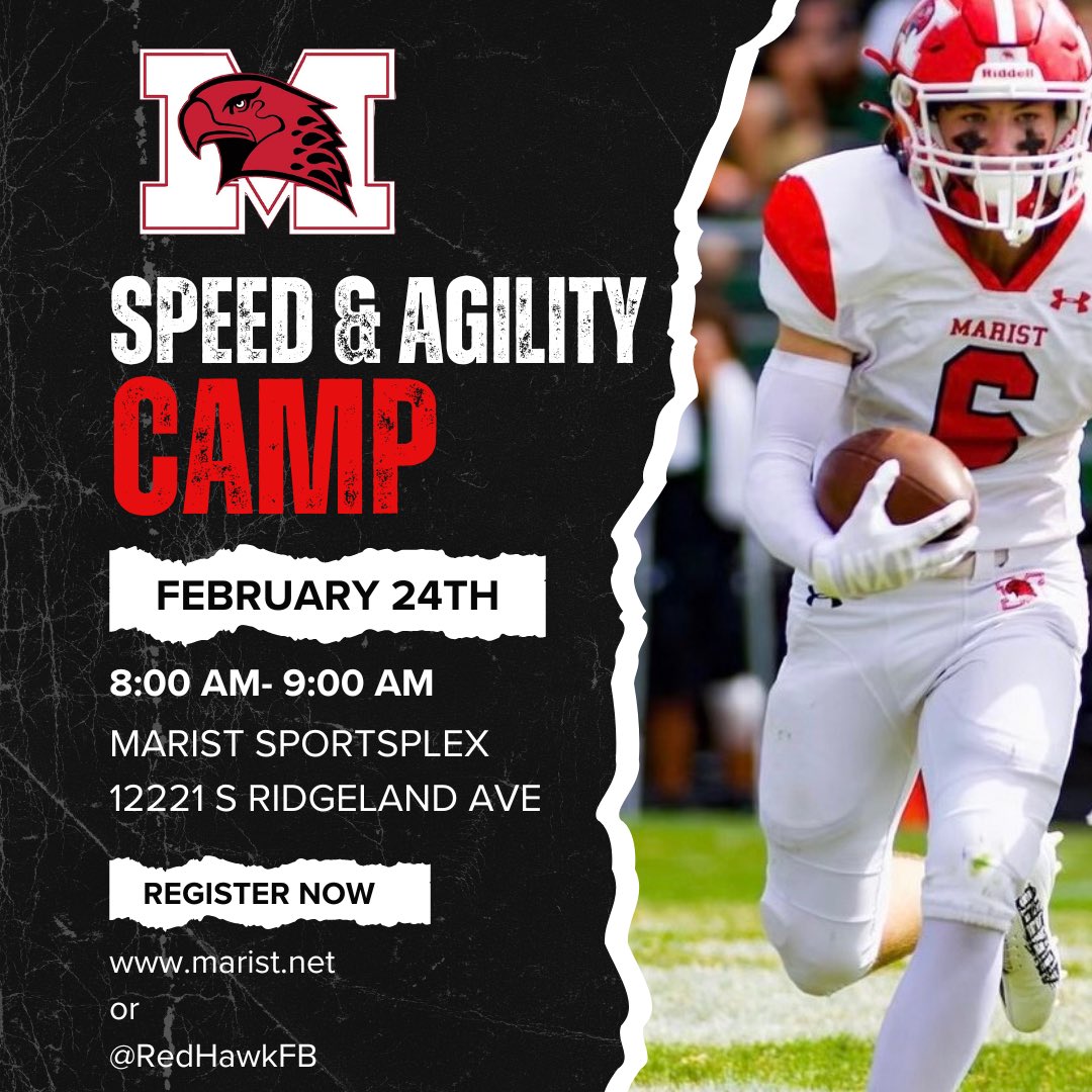 🚨6th & 7th graders🚨 Join us this Saturday at the Marist SportsPlex for another session of our off-season Speed & Agility Camp! Register Here: shorturl.at/pxIOS #FAMILY | #HonorGloryFame