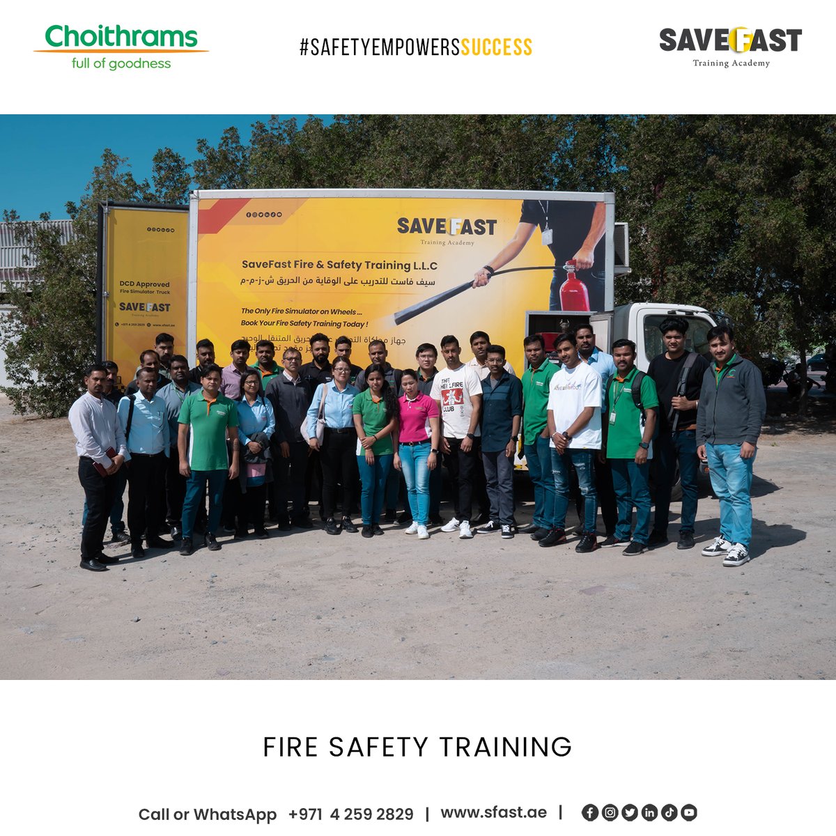save_fast's tweet photo. SaveFast Training Academy recently conducted a comprehensive Fire Safety training session for the dedicated employees of Choithram.
#FireSafetyTraining #SafetyFirst #EmpowermentThroughSafety #DubaiCivilDefence
https://t.co/CNGTup1725
+971 4 259 2829 https://t.co/t4t87IeOwZ