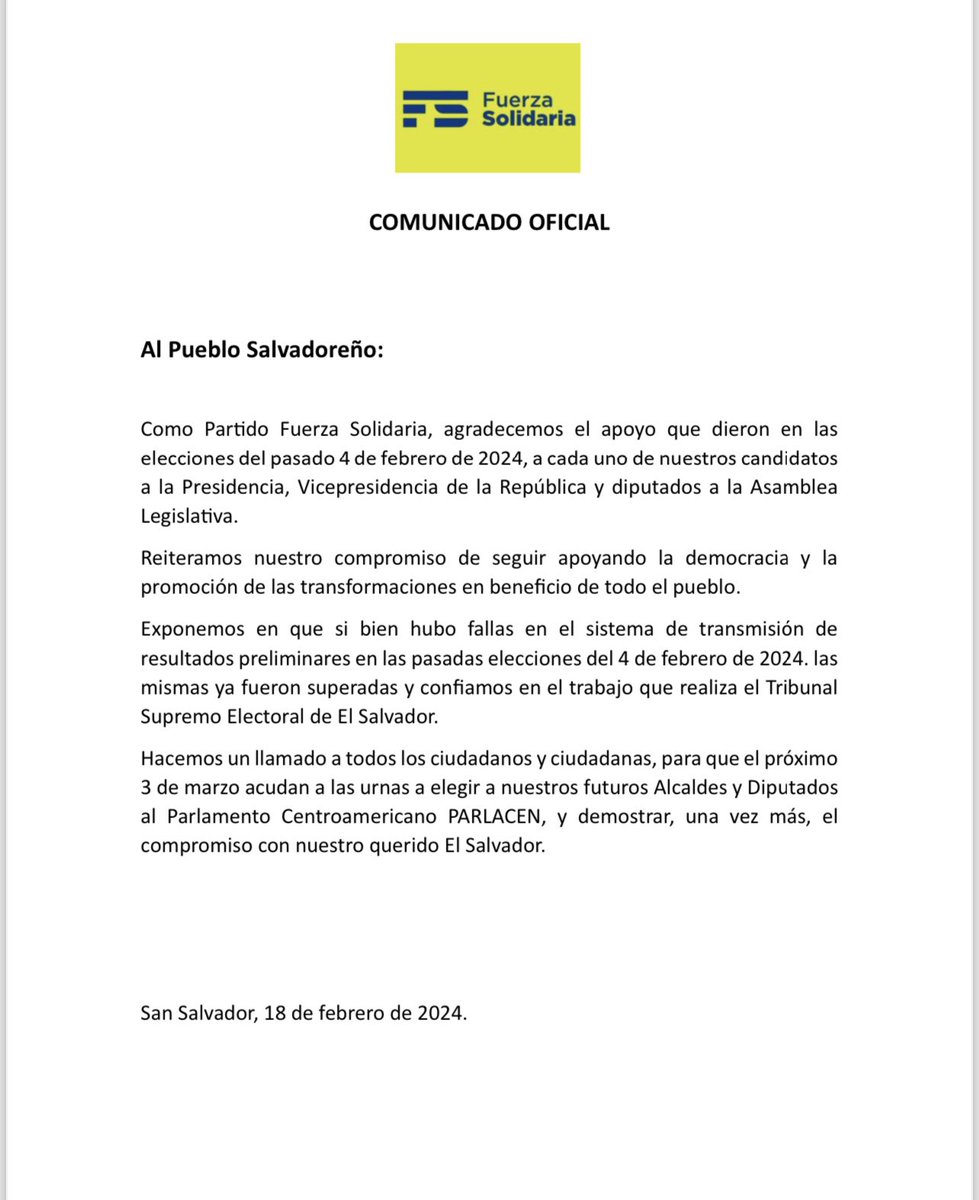 🚨 atención 🚨 #elsalvador <a href="/fuerzasolidaria/">Fuerza Solidaria</a> #Elecciones2024Sv  <a href="/lanoticiasv/">La Noticia SV</a> <a href="/NoticieroSLV/">Noticiero El Salvador 🇸🇻</a> <a href="/NoticieroHechos/">Noticiero Hechos 📱💬</a> <a href="/_MagicoTV/">Mágico TV</a>
