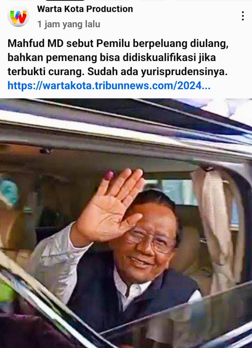 Ini bukan tentang <a href="/ganjarpranowo/">Ganjar Pranowo</a> dan <a href="/mohmahfudmd/">Mahfud MD</a> jadi presiden dan wakil presiden, ini tentang demokrasi kita yang di cabik-cabik untuk meraih kekuasaan.

Jangan sampai perusak ini berkuasa, agar praktek curang tidak berlanjut hingga pemilu berikutnya.
#BatalkanPemiluCurang