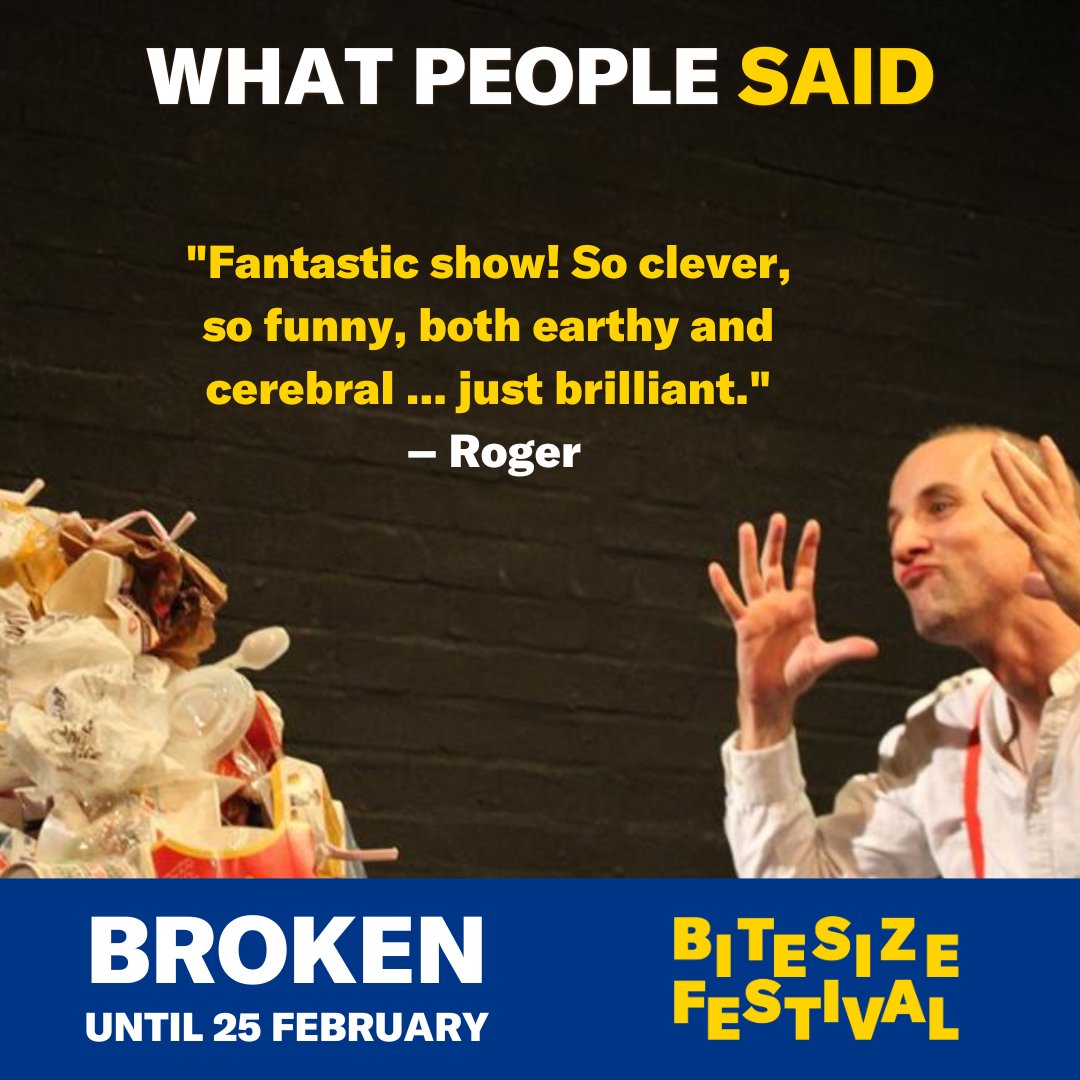 The most important #feedback and #reviews come from audiences! 

BROKEN

📅 Closes 25 February

🎟️ >> ow.ly/B03F50QtuPB 🔗

#riversidestudios #hammersmith #whatsonlondon #london #westlondon #theatre #visualarts #cinema #londontheatre #westlondontheatre #NewTheatre