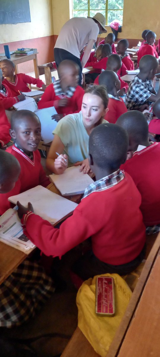 Our birthday girl connecting with local children today!