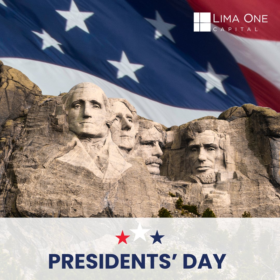 LimaOneCapital's tweet photo. Happy Presidents' Day from Lima One Capital. Our offices are closed today. We'll reopen tomorrow, Feb. 20. https://t.co/xP8fyht9Lr