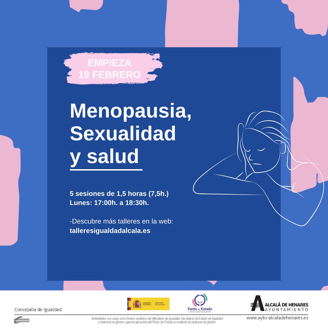 🗓️ Hoy 19 de febrero de 17:00h. a 18:30 empieza 👉 Taller de Menopausia, Sexualidad y Salud.

💕 Este taller plantea resolver dudas, desterrar tabúes y/o confusiones respecto a la menopausia y la salud sexual en esta etapa.

#talleres #sexualidadefeminina