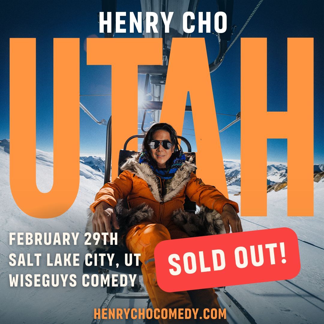 SALT LAKE CITY! February 29th is officially SOLD OUT! See ya'll soon! Get your tickets now for my next tour stops at HenryChoComedy.com 

#henrycho #standupcomedy #saltlakecity
