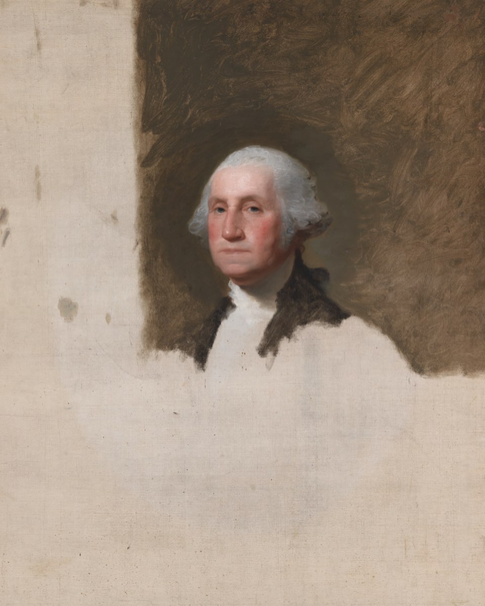 This painting of George Washington by Gilbert Stuart may look familiar... 🤔 Why? This portrait served as the basis for the engraving of Washington that appears on the one-dollar bill. 💵 Happy #PresidentsDay! 🖼️: s.si.edu/3SZ0Vm8