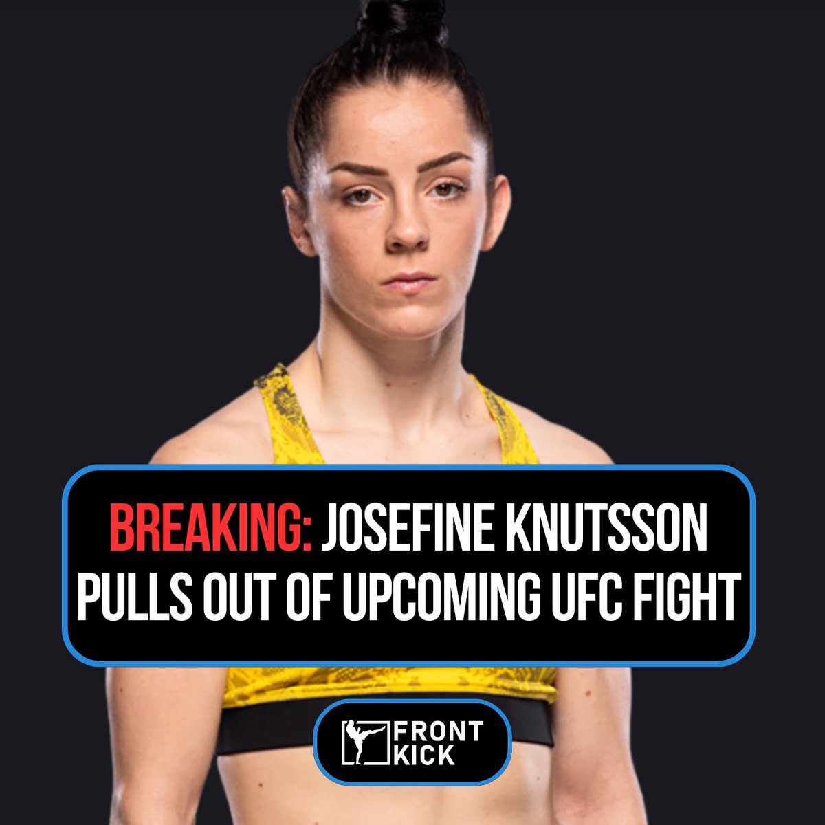 Sources say undefeated DWCS alum Josefine “Thunder” Knutsson is out of #UFCVegas87 bout against Julia Polastri due to a back injury.