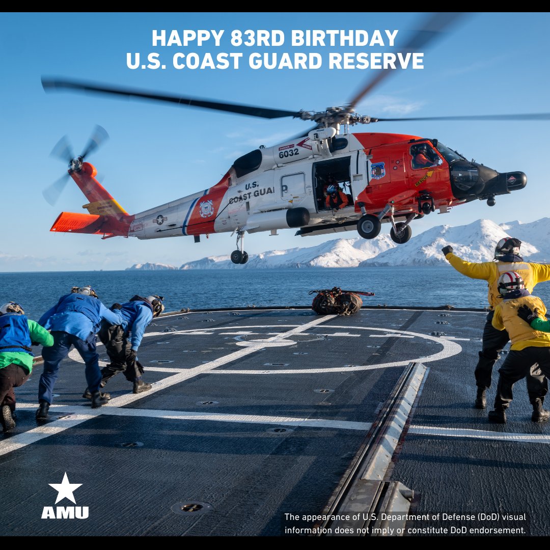 Happy 83rd birthday to the U.S. Coast Guard Reserve! 🎂
Providing operationally capable and ready personnel to support Coast Guard surge and mobilization requirements in the Homeland and abroad since Feb. 19, 1941. ⚓🇺🇲

#USCGR #Reservists #coastguard