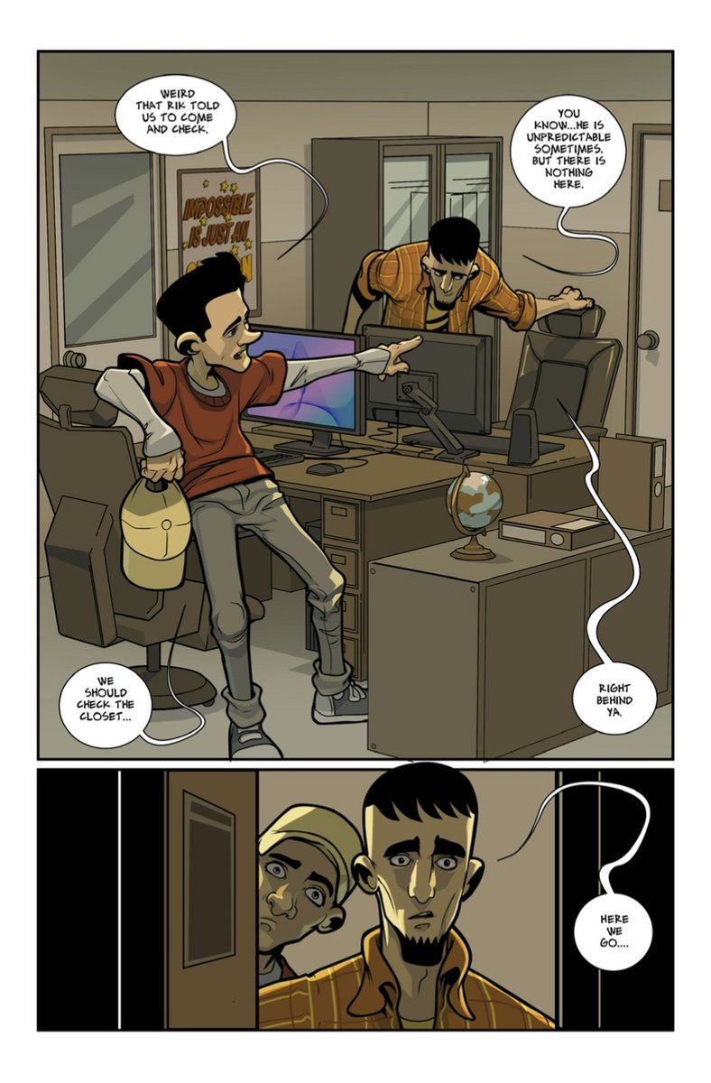 Beardedmancomic's tweet photo. We’re super excited on how things are coming out with our upcoming comics. Just check this sneak peak. Amazing work by @Santaplix . Kickstarter for Vol. II of Adventures of a System Admin coming soon. 

#comic #comicart #comicbooks #art #indiecomics  #indiecreator https://t.co/B23Gkl5w8D