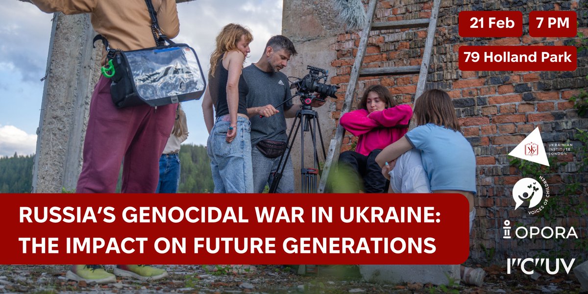 Russia has deported more than 20,000 Ukrainian children. Evidence of war crimes continues to mount. Join us on Wed to discuss the experience of children & Russia’s oppression of Ukr identity in occupied territories. Free 🎟️: ukrainianinstitute.org.uk/events/russias… @opora @voices_org_ua @ICUVua